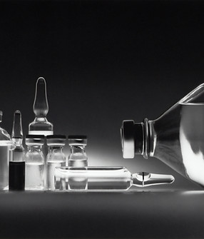 Black and white medicine bottles