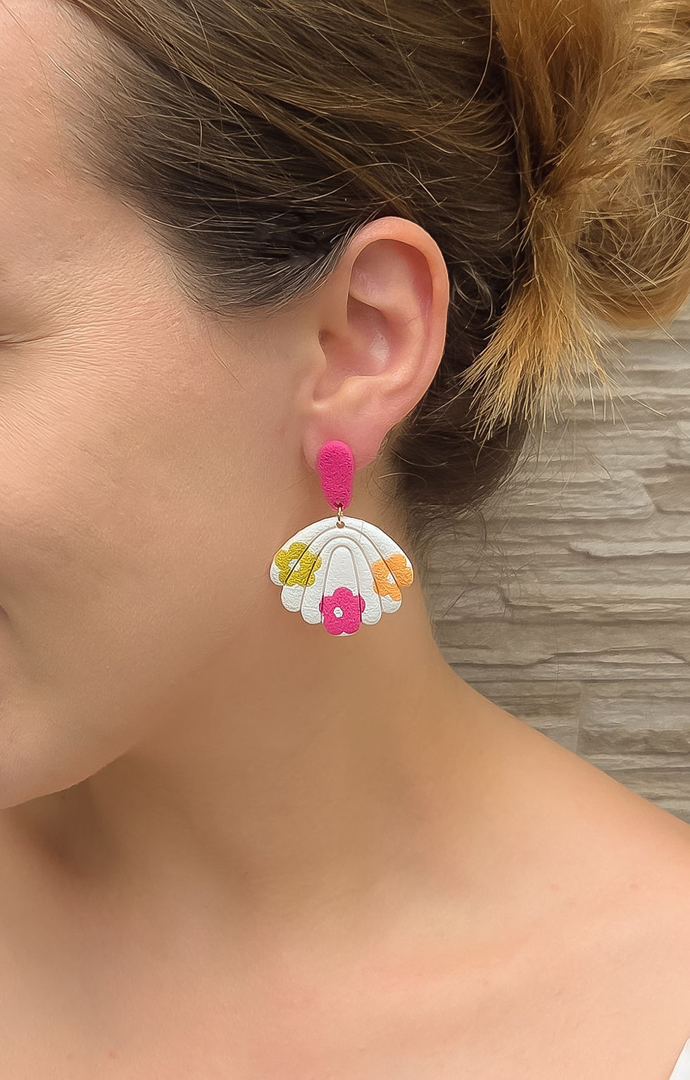 Miniature : Boucles d'oreilles Rosévia sur fond bois - Les merveilles de Sophie