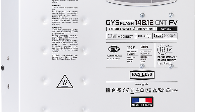 GYSFLASH 148.12 CNT FV — Cargador Industrial 12V 145A GYS