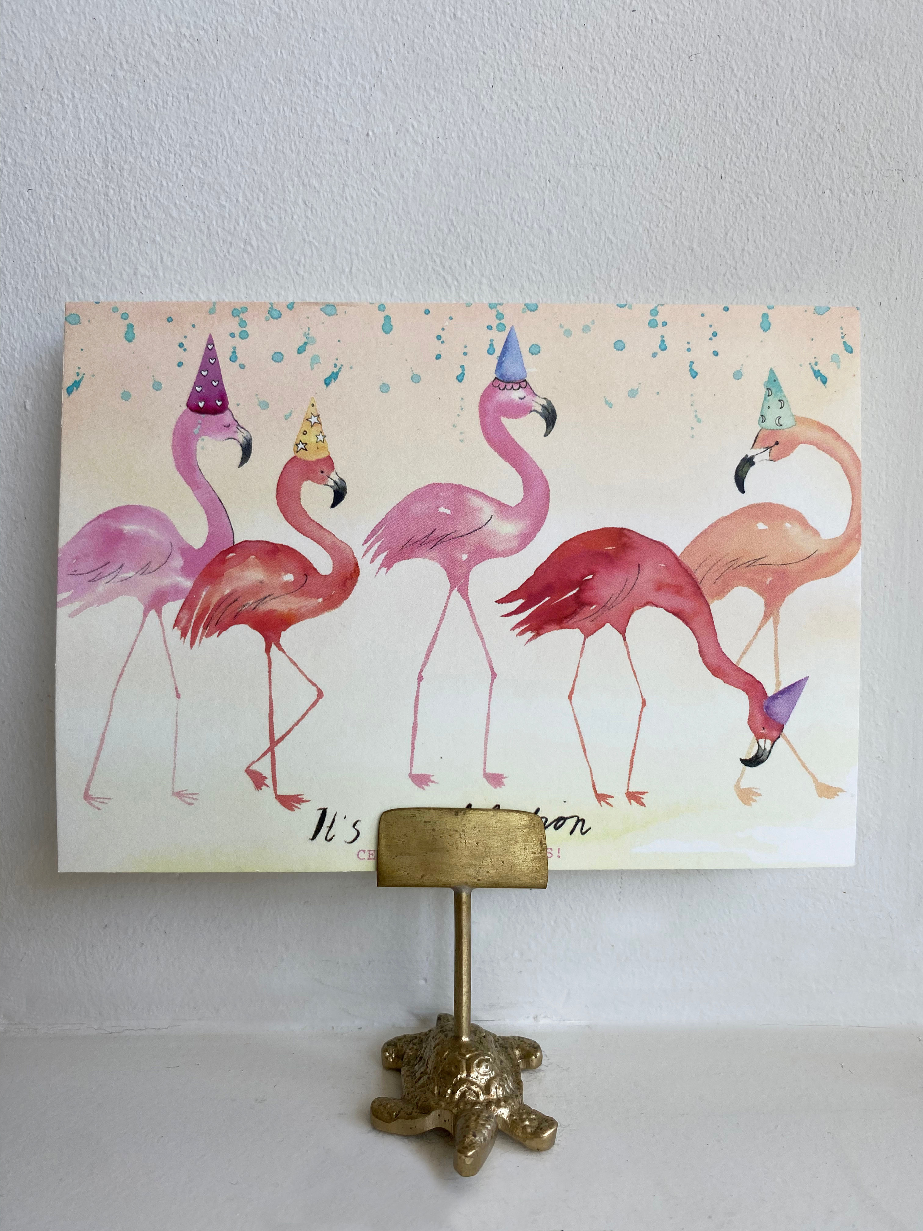 Celebration flamingos