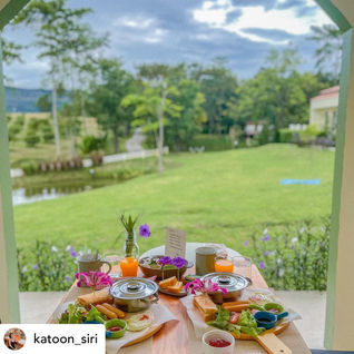 breakfast set and our nature view