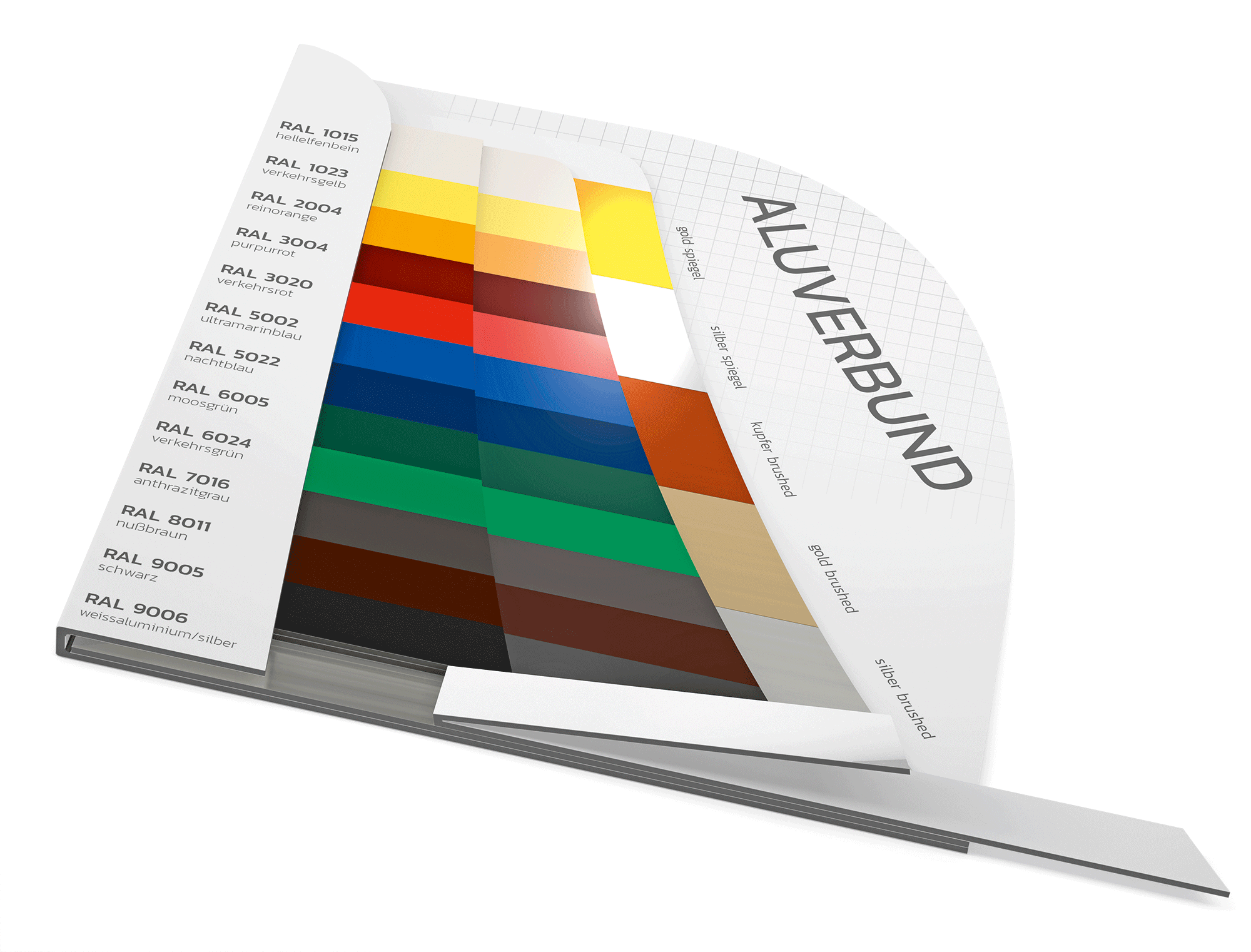 Aluminium - Verbund Farbsortiment