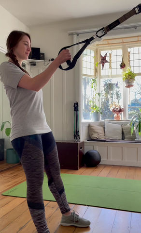 One arm row for core stability.