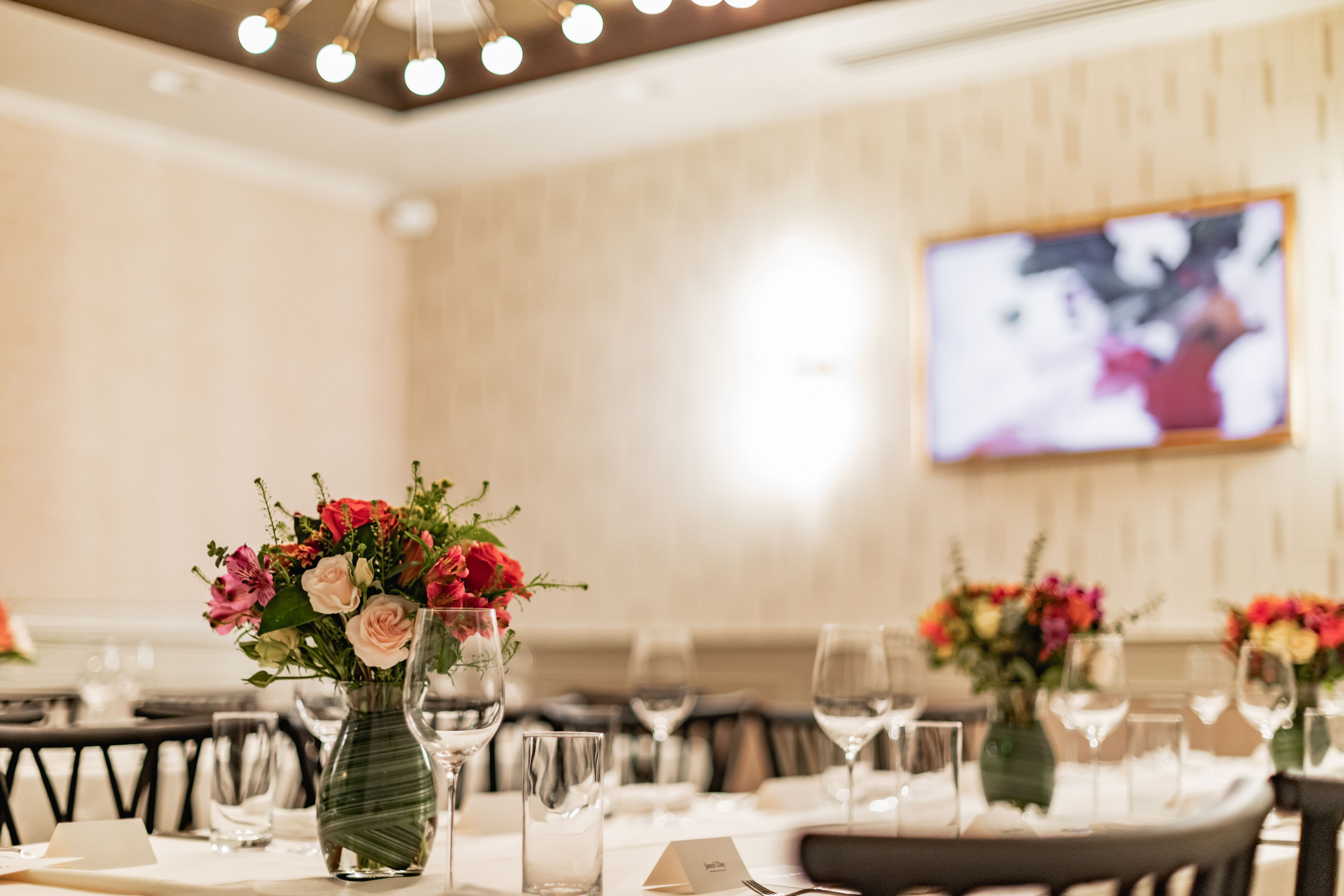 The Bordeaux Room at 55 Seventy, a private event space behind the wine cellar