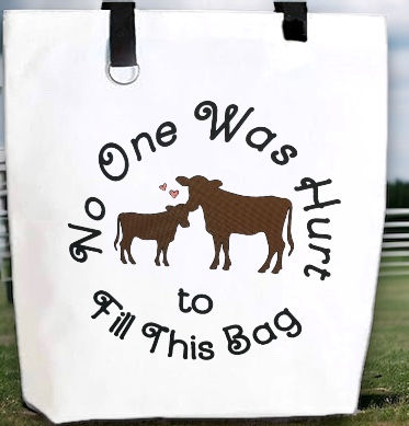 Thumbnail: Vegan Message Grocery Totes ~~ close to my heart
