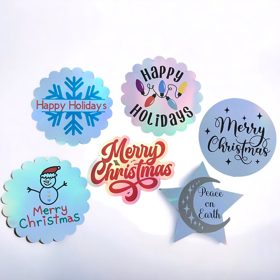 Thumbnail: Holiday Fudge Gift Box - 4 assorted 8-oz tins - interior sticker choice