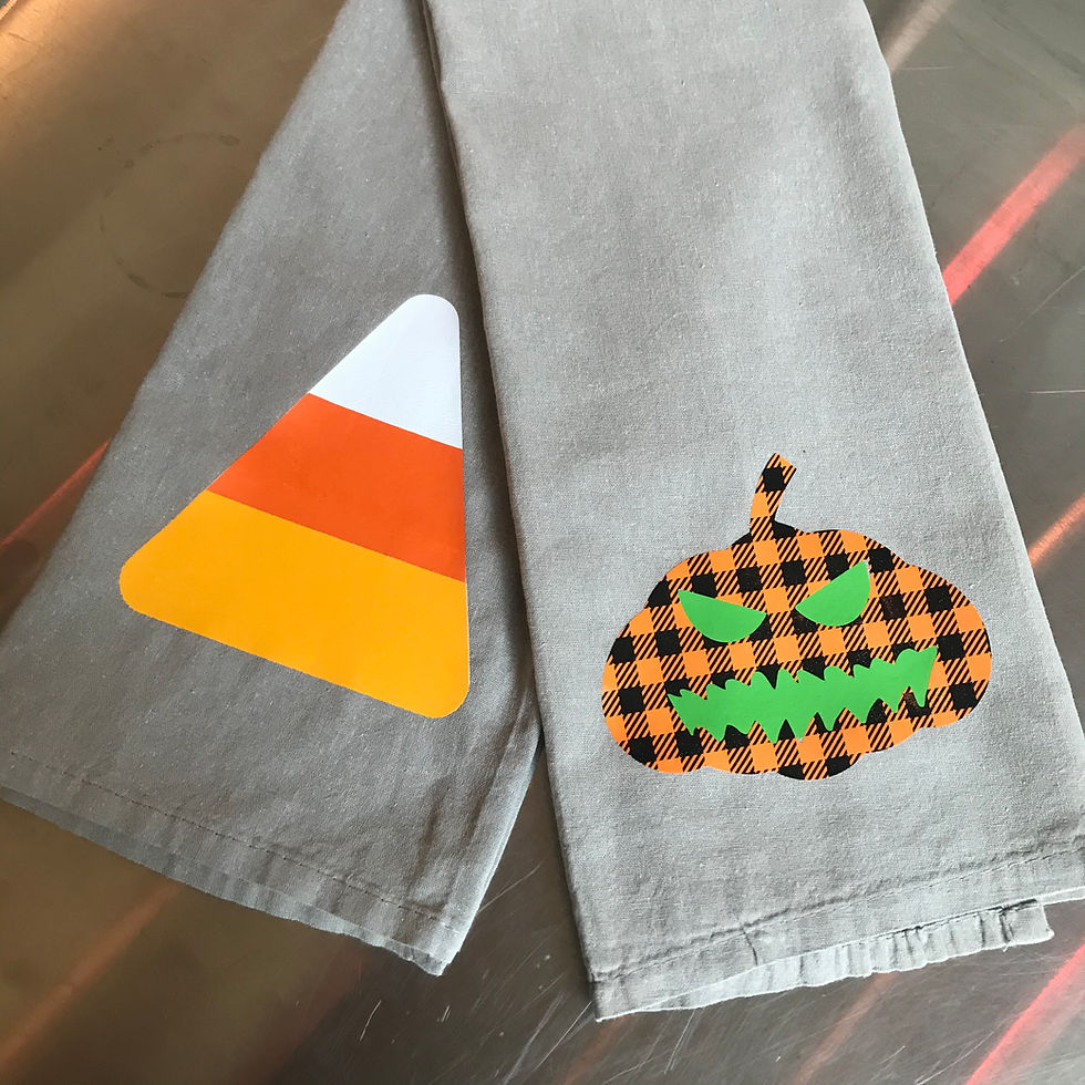 Thumbnail: Halloween Flour Sack Tea Towels