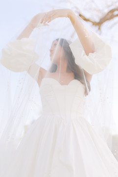 destination wedding photographer editorial bride image at rockledge gardens