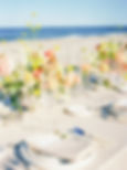 beach elopement elegant table scape best florida wedding photographer