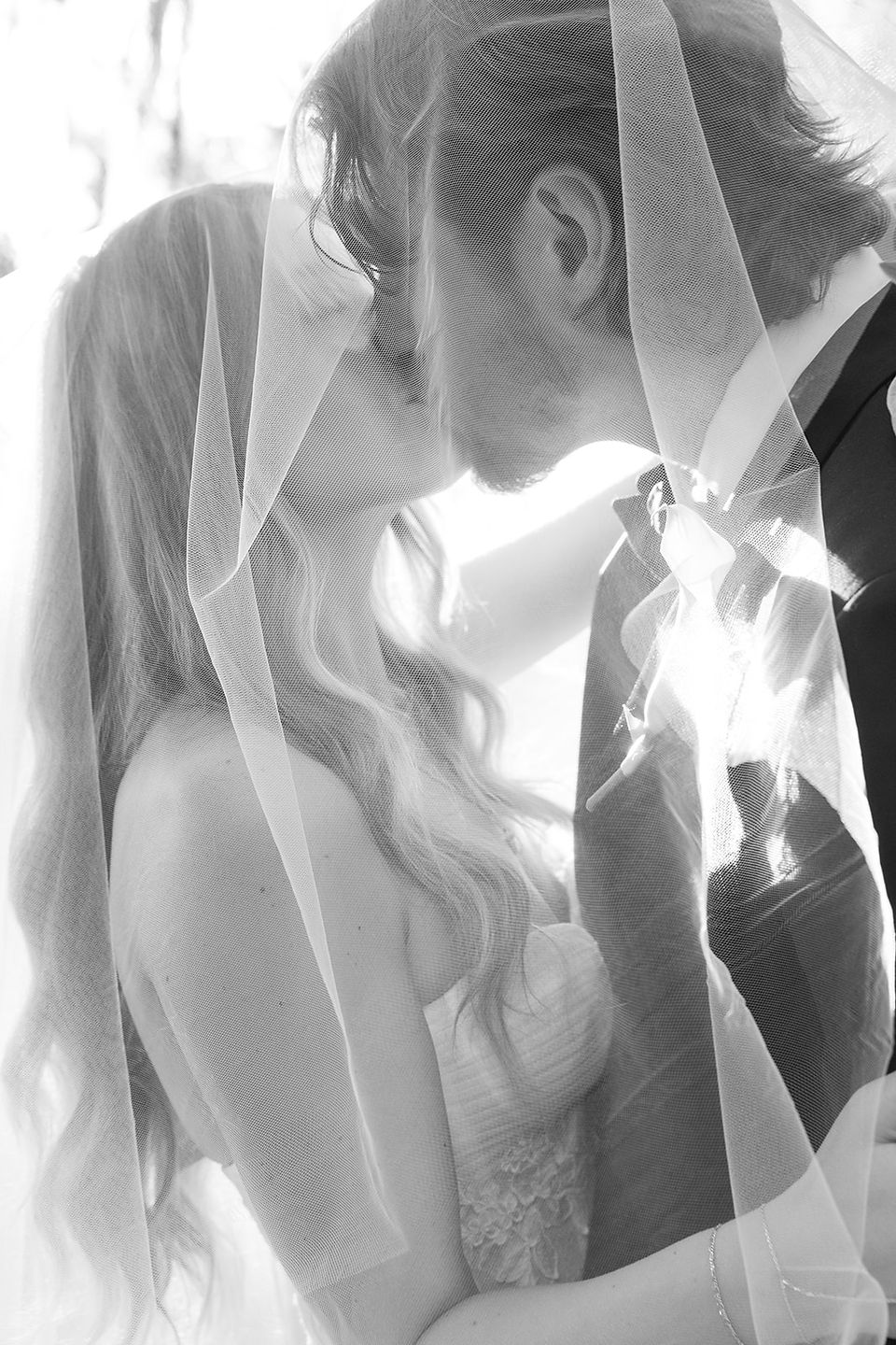 Bride and groom sharing first look at Omni Amelia Island wedding