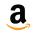 Amazon logo, a gray background with a black letter a and an orange arrow