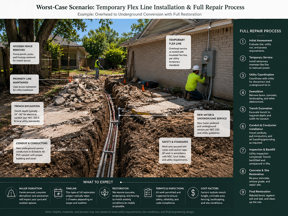 Underground Conversion with Full Restoration