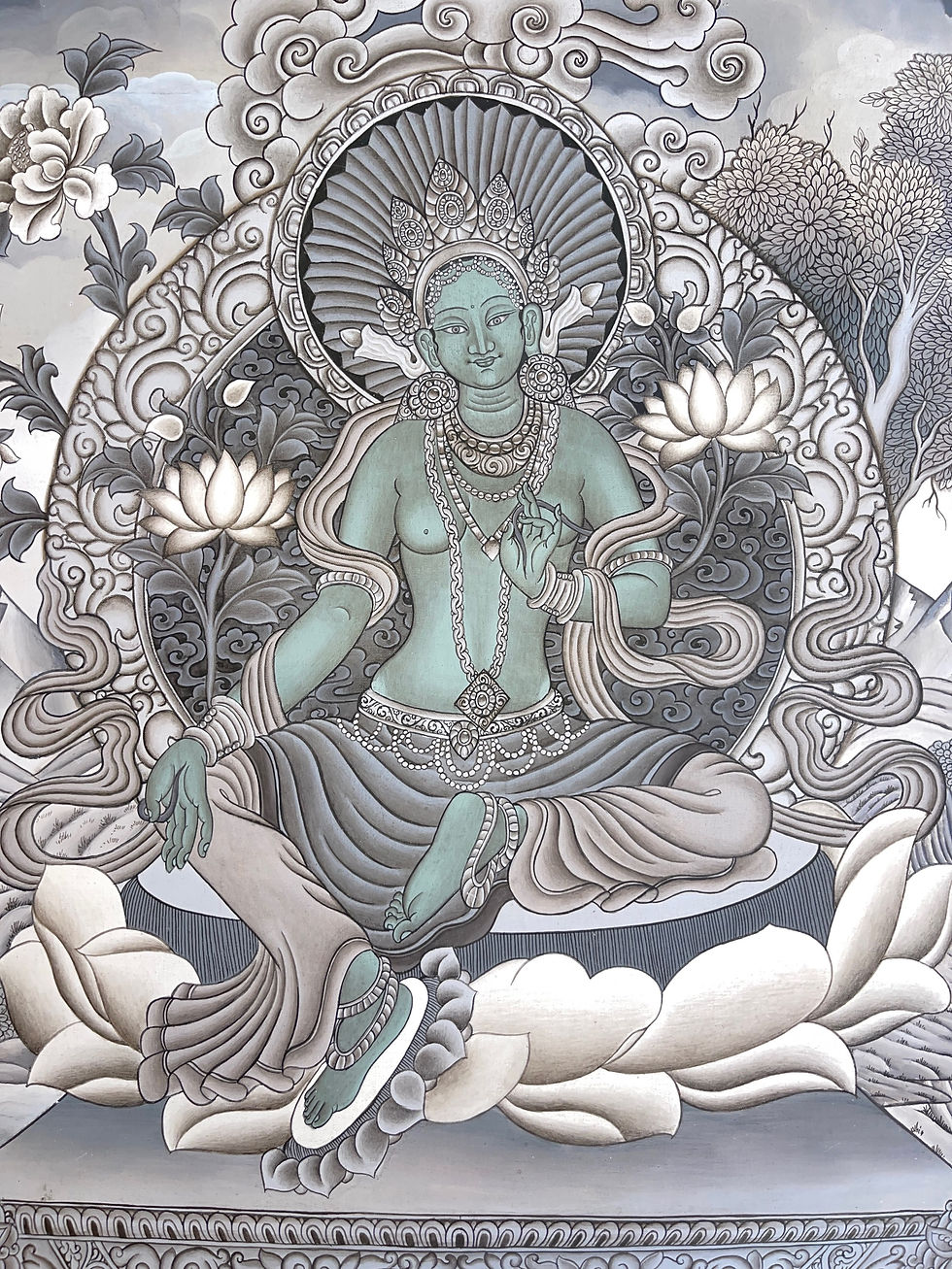 Miniatura: Green Tara Thangka Details