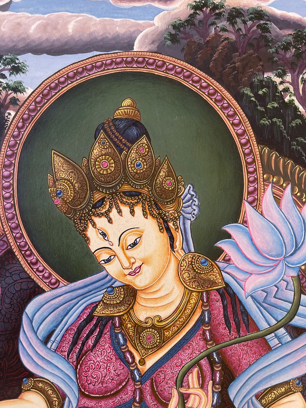 Thumbnail: White Tara Thangka