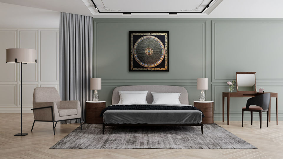 Mantra Mandala Thangka in Interior Design