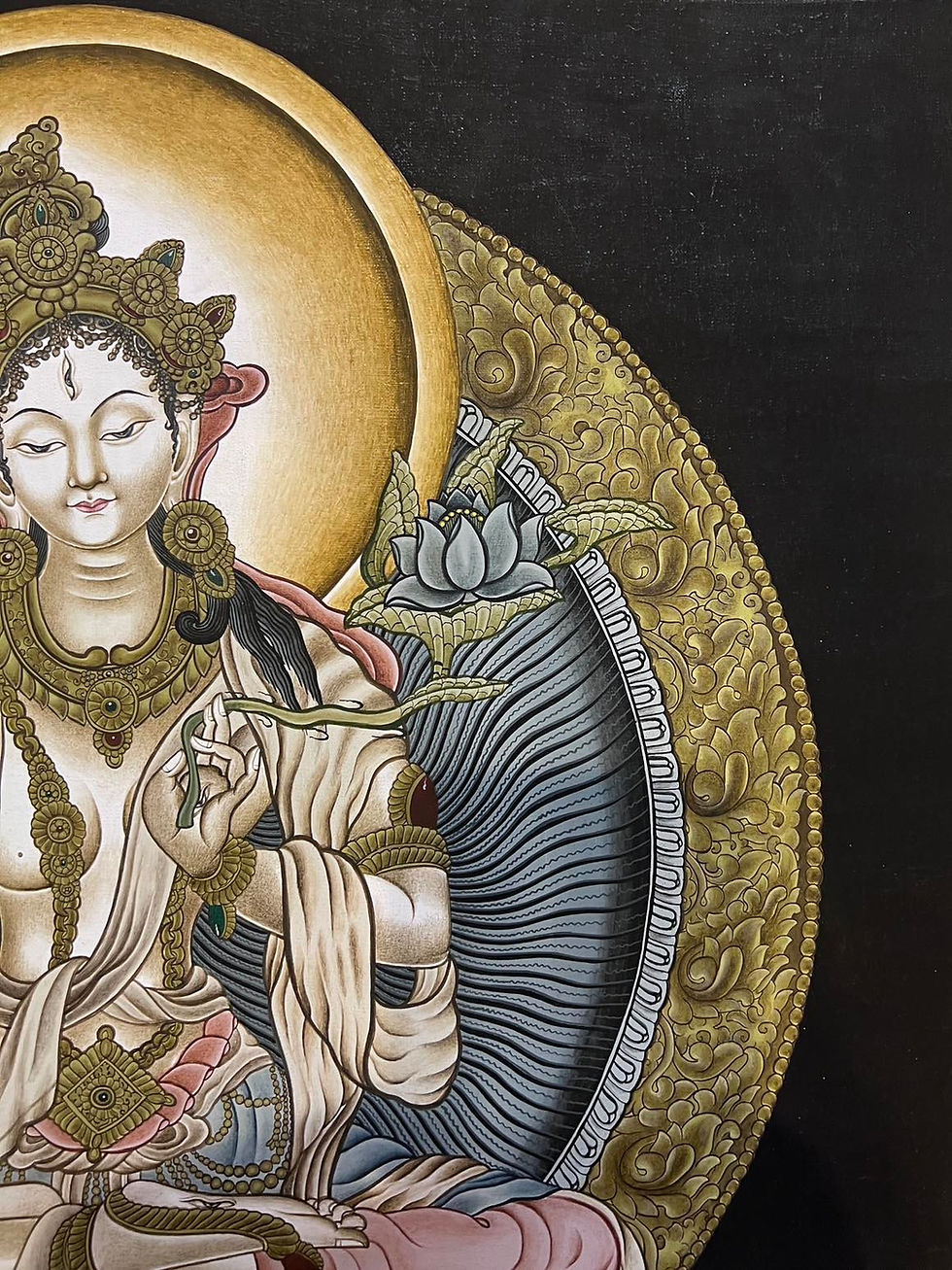 Miniature : White Tara Thangka Details