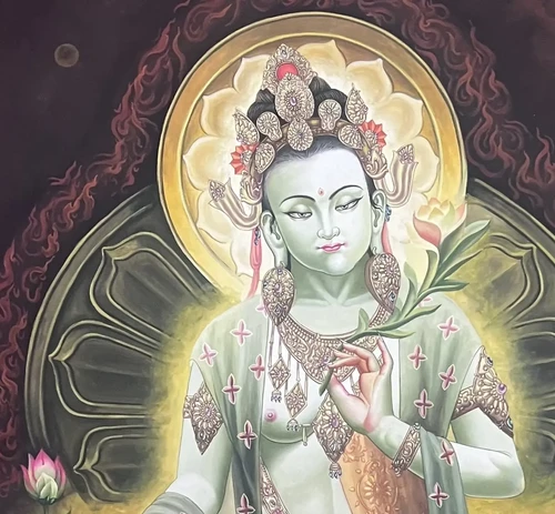 Зеленая Тара Тханка | Лондон | Gammas Арт Галерея | Тибетское