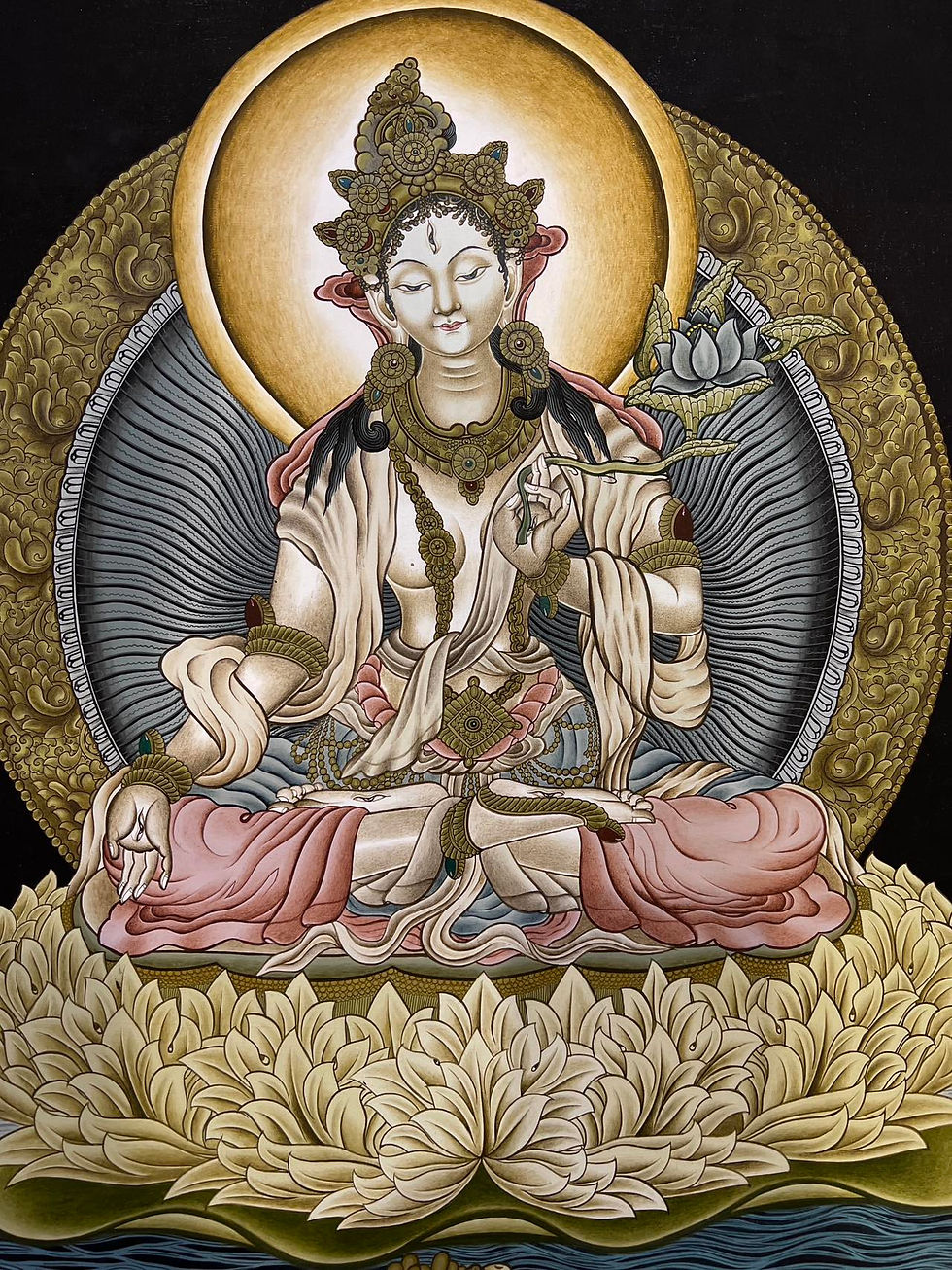 Miniatura: White Tara Thangka Details