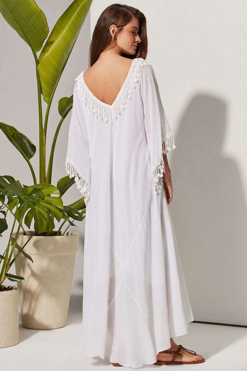 Thumbnail: V Neck Truvakar Bodrum Cloth Dress