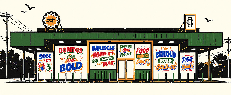PepsiCo lettering campaign applications featuring custom typography and colorful graphic compositions