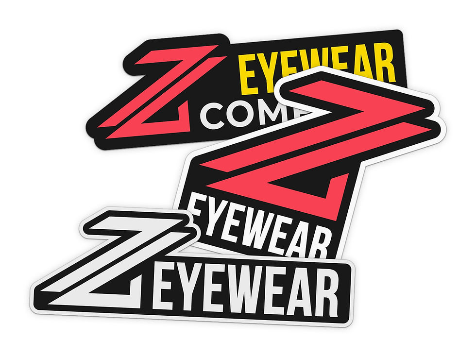 Zeta Eyewear logo explorations and visual identity concepts
