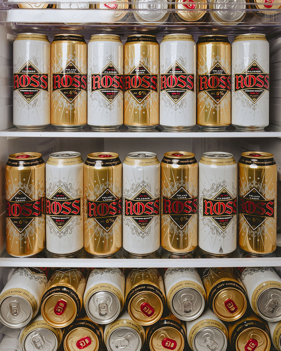 Ross Beer can design and packaging collection