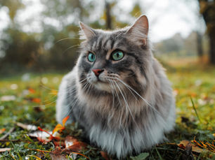 outdoor cat with fleas