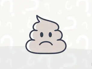 grey dog poop looking sad 