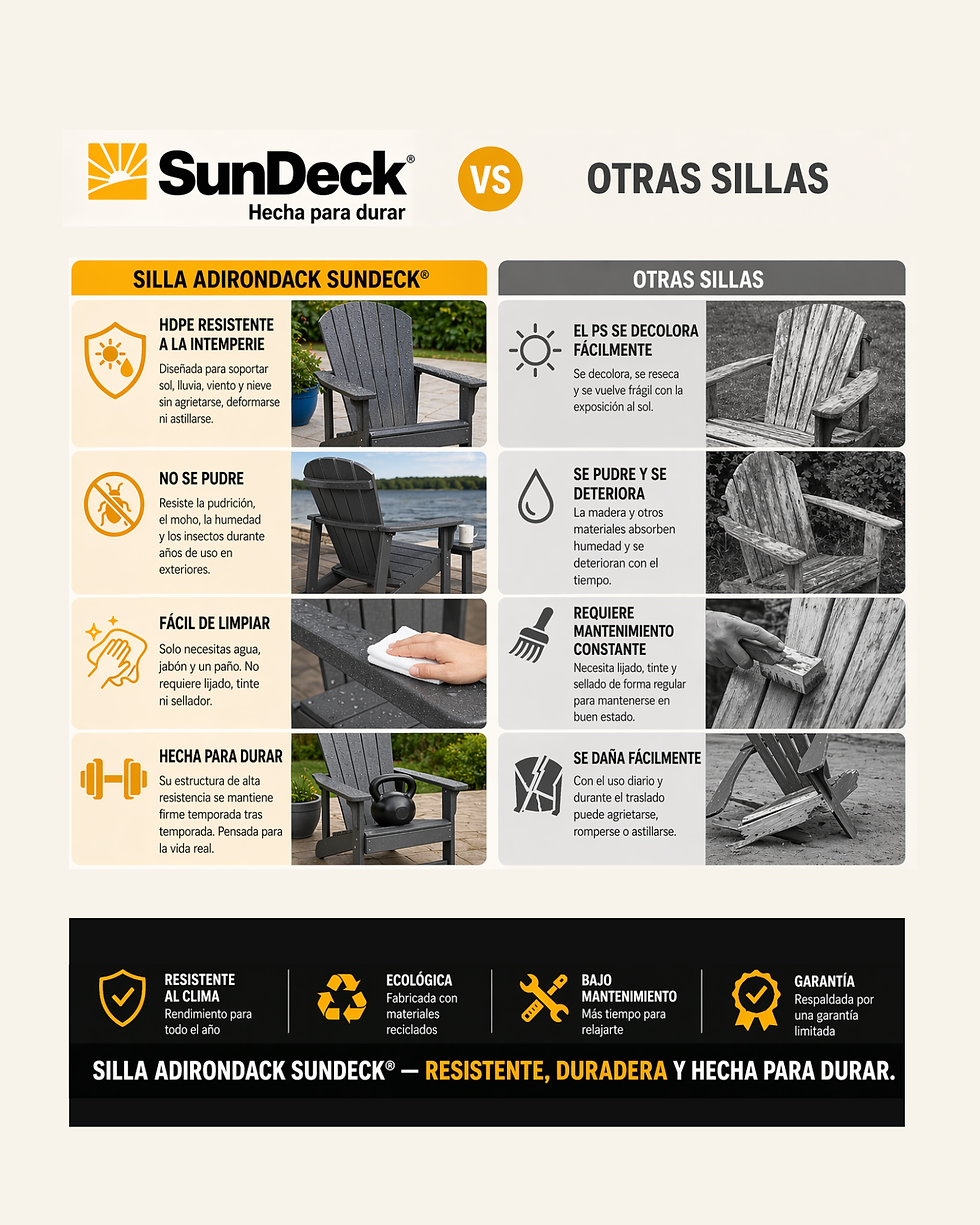 Miniatura: Silla Adirondack Plegable Clásica SunDeck® con Portavasos - Rojo