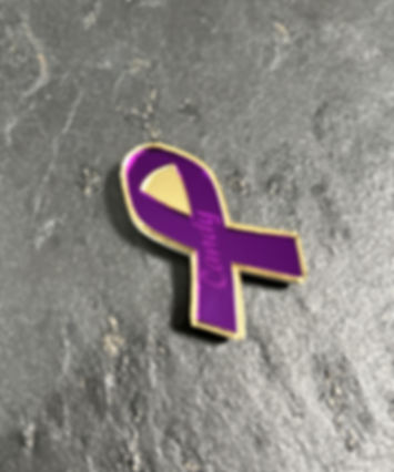 Awareness Ribbon Single Trim - Custom Text & Color 