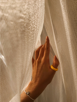 tantric touch of hand meeting fabric