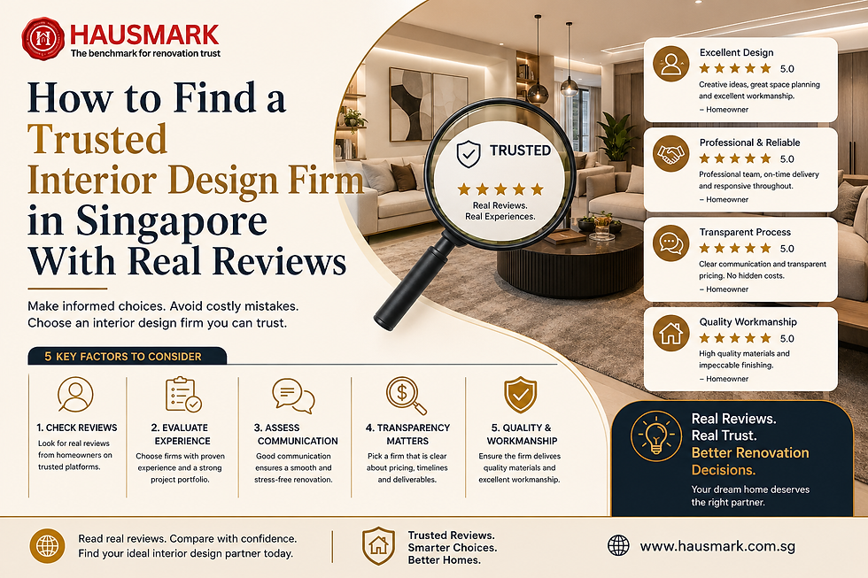 How to Find a Trusted Interior Design Firm in Singapore With Real Reviews