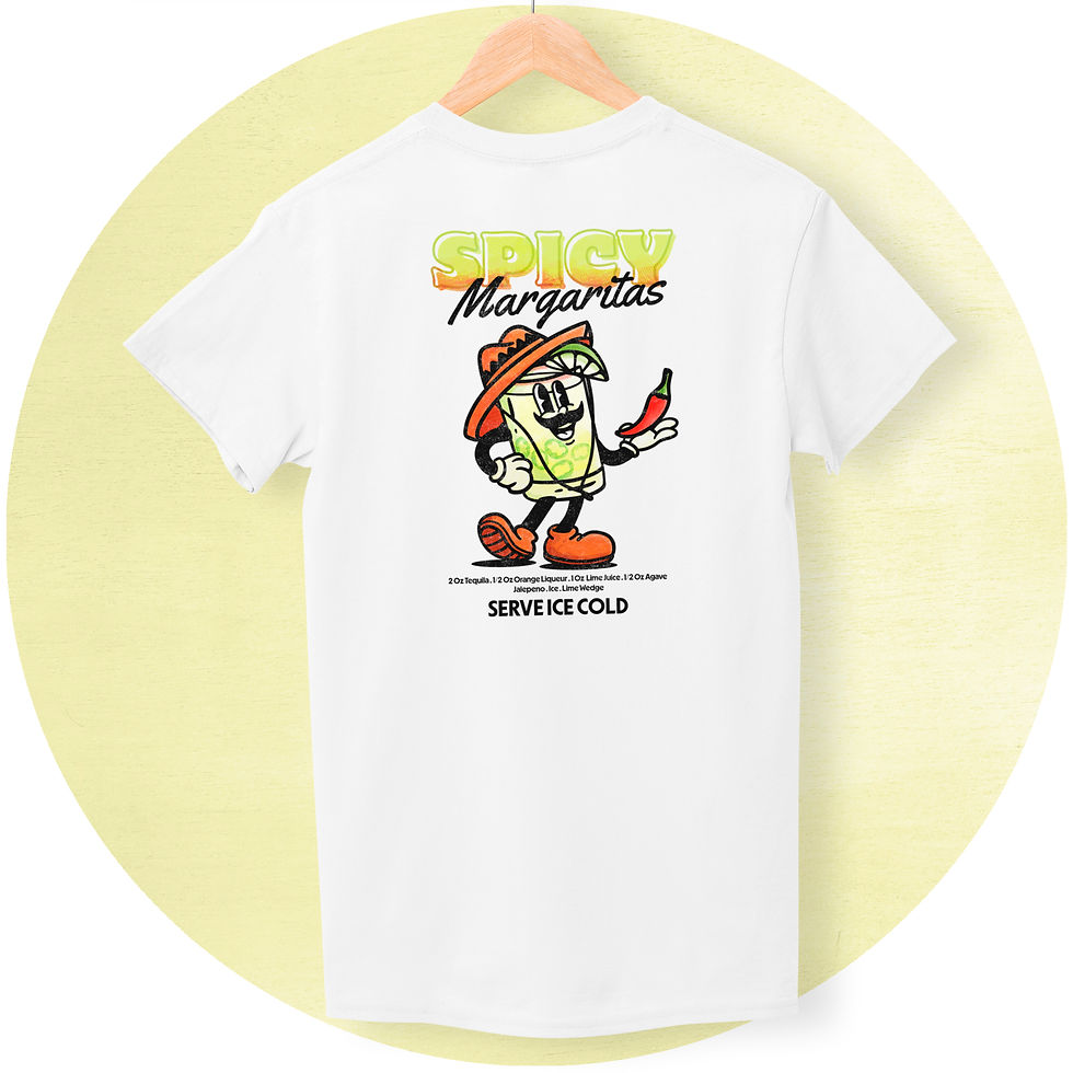 Thumbnail: Spicy Margarita Retro Cocktail Mascot T-shirt