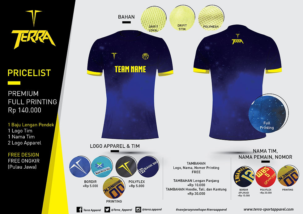 Pricelist Basketball_Shooting Shirt Prem