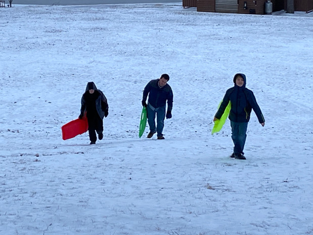 Sledding at WinterBlast 2020