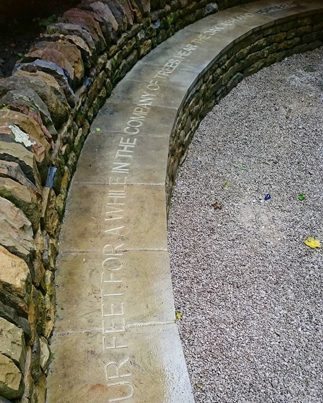Skipton Castle Woods Poem Carving