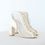Thumbnail: Flower laces - White Leather - Stormy embroidery