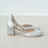 Thumbnail: Sandra - White Leather with Silver Glitter Heel