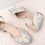 Thumbnail: Jasmine - Coconut White Suede with Wildflowers Embroidery