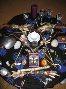 Altar from our Temple of Witchcraft Wild Magick of Wales Pilgrimage