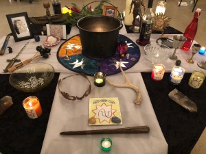 The Spirit’s Edge Shamonial Temple Winter Solstice / Yule Ritual & Salon Altar with the Threefold Isis – Isis, Aphrodite, Persephone – & Hermes in an Adaptation of Dion Fortune’s Original Rite of Isis on Dec. 15, 2018