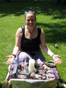 A photo from the 2013 Pagan Picnic A Journey with Death workshop, a shamanic perspective on the Death & Dying Process