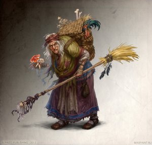 Baba Yaga ... Art by: Katemaxpaint-d6kvfni