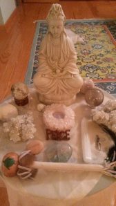 Altar for tonight's Online Community of Sharing - of Love, Peace & Light - by Spirit's Edge, its Seeker's Salon community, and the wider community