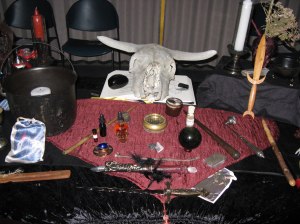 This is the altar from our Spirit's Edge: A Seeker's Salon Samhain ritual last year with The Morrighan and a journey to the Kingdom of Faery. In the center, you can see the token for Spider. If you missed it, we will be doing an updated version of that ritual and journey this year!