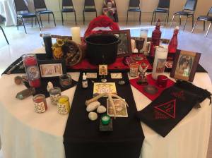 The Spirit’s Edge Shamonial Temple Autumn Equinox Ritual & Salon Altar with St. Michael the Archangel and Saint Kassiani on Sept. 22, 2018