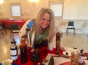 Temple High Priestess Shea Morgan at our Temple’s 2017 Beltane Ritual
