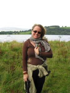 Me at Bala Lake with my Oak leaf for our ritual on the Temple of Witchcraft's Wild Magick of Wales Pilgrimage