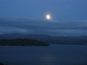 View of the Full Moon in Wales where we performed our Full Moon ritual on the Wales pilgrimage. It was my honor to perform the Great Rite (in token), with the Cup, with Steve. What a magickal night!
