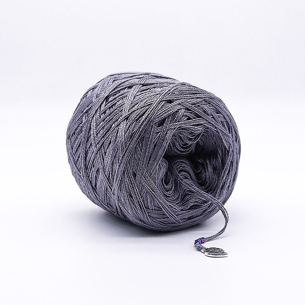 Medium Grey coloured yarn cake